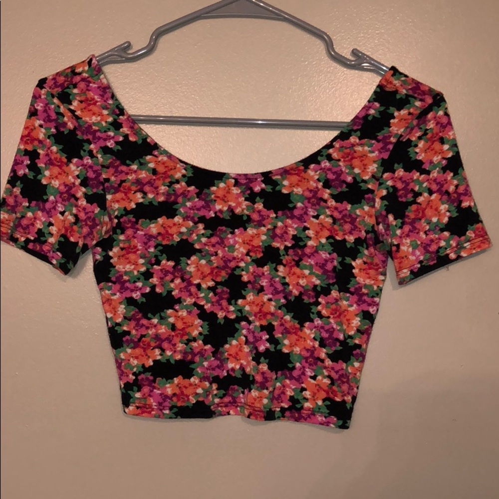 Bethany Mota floral crop top